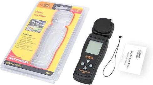 AS803 1-200000Lux Digital Illuminance Lux Meter Display | Wide-range sensor measures illuminance in Lux or FC with clear display, data hold and portable operation in Kuwait