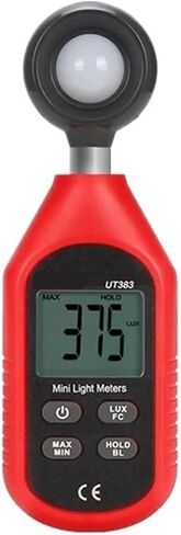UT383 UT383BT Digital Illuminance Lux Meter Display High Precision | Wide-range sensor measures illuminance in Lux or FC with clear display, data hold and portable operation(UT383) in Kuwait