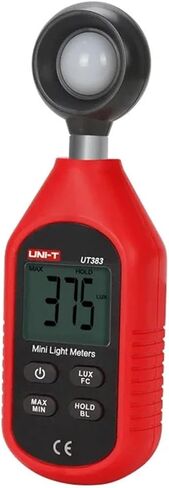 UT383 UT383BT Digital Illuminance Lux Meter Display High Precision | Wide-range sensor measures illuminance in Lux or FC with clear display, data hold and portable operation(UT383) in Kuwait