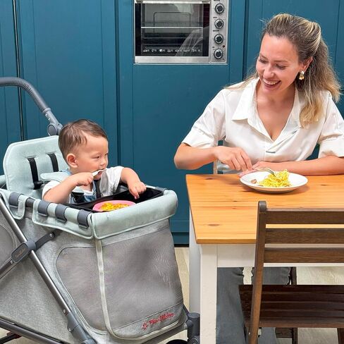 Familidoo Q1 Wagon Snack & Activity Tray with Cup Holders, Divider, and Waterproof Surface – Easy to Install and Clean in Kuwait
