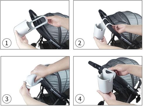 Cup Holder Storage, Stroller Cup & Phone Holder Water Bottle Holder Organizers for Scooter, 27.00 * 20.00 * 8.00CM, Pink in Kuwait