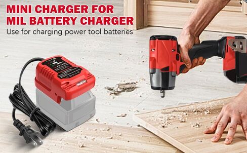 Replacement for Milwaukee Charger, Rapid Chargers for M18 Battery 48-11-1850 48-11-1840 Batteries 3.0A 4.0A 6.0A Chargers, Compact Charger for M18 Charger,Safety Circuit Protection in Kuwait