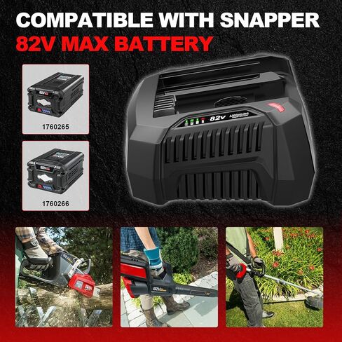 BSRC82 4.0A Rapid Charger Replacement for Briggs & Stratton Snapper XD 82V Max Battery Charger 1760263, Compatible with 82 Volt Lithium Ion Battery BSB2AH82/BSB4AH82/BSB5AH82/1760266/1760265/1760966 in Kuwait