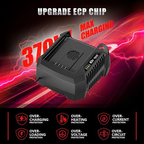 BSRC82 4.0A Rapid Charger Replacement for Briggs & Stratton Snapper XD 82V Max Battery Charger 1760263, Compatible with 82 Volt Lithium Ion Battery BSB2AH82/BSB4AH82/BSB5AH82/1760266/1760265/1760966 in Kuwait