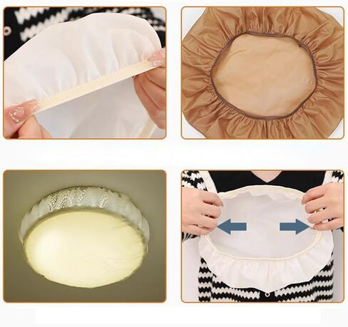 Ceiling Light Cover Ambient Lighting Diffuser Socks 7" to 11" Mushroom Glass Shade Warm Light Lamp Shade Glare Blocker Lampshade for Ceiling Light Fixture Bedroom Night Feeding Eye Protection in Kuwait