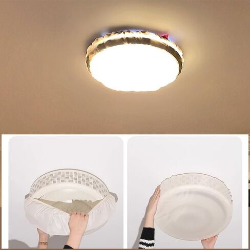 Ceiling Light Cover Ambient Lighting Diffuser Socks 7" to 11" Mushroom Glass Shade Warm Light Lamp Shade Glare Blocker Lampshade for Ceiling Light Fixture Bedroom Night Feeding Eye Protection in Kuwait