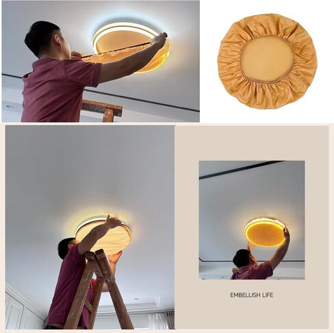 Ceiling Light Cover Ambient Lighting Diffuser Socks 7" to 11" Mushroom Glass Shade Warm Light Lamp Shade Glare Blocker Lampshade for Ceiling Light Fixture Bedroom Night Feeding Eye Protection in Kuwait