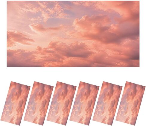 4 Pack Light Covers for Ceiling Lights Magnetic Fluorescent Light Covers for Classroom Seamless boho rainbows terracotta colors Neutral nursery art design Ceiling Lamp Shade for Home Office School in Kuwait