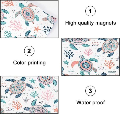 4 Pack Light Covers for Ceiling Lights Magnetic Fluorescent Light Covers for Classroom Seamless cute sea turtles for kids design fabric textile apparel Ceiling Lamp Shade for Home Office School in Kuwait