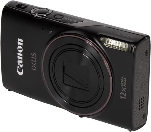 Canon PowerShot IXUS 285 HS A Digital Camera 12x & Tripod (Black) Bundle | For Photography & Video | 12x Optical Zoom + 64GB Memory Card + Cleaning Kit + Case + More in Kuwait