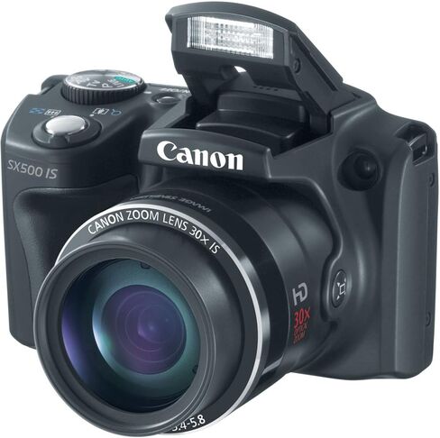 Canon PowerShot SX500 IS 16.0 MP Digital Camera with 30x Wide-Angle Optical Image Stabilized Zoom and 3.0-Inch LCD (Black) (OLD MODEL) in Kuwait