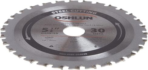 Oshlun SBF-054030 5-3/8-Inch 30 Tooth MTCG Saw Blade with 20mm Arbor (5/8-Inch and 10mm Bushings) for Mild Steel and Ferrous Metals in Kuwait