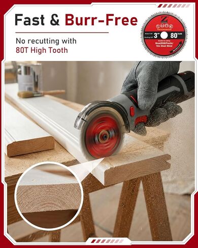 ZORUNNA 6Pcs 3 Inch Circular Saw Blade, 36T Wood Cut Off Wheel | Fast Clean Cutting with Tungsten Carbide Tipped, With 7/16" Arbor and 3/8" Bushing, for Plywood Plastic PVC Aluminum in Kuwait