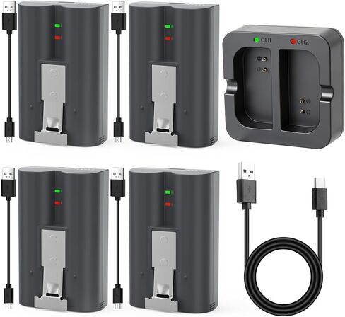 TREE.NB 4-Pack Replacement Battery for Ring Doorbell - 8000mAh Rechargeable Camera Batteries with Charger Station for Ring Video Doorbell 2/3/3 Plus/4, Spotlight Cam, Stick Up Cam and Peephole Indoor in Kuwait