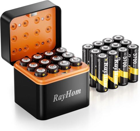 4 Pack 3700mWh AA Lithium Rechargeable Batteries for Blink Outdoor Camera | High Capacity, 1.5V Constant Output, 1600+ Cycles in Saudi Arabia