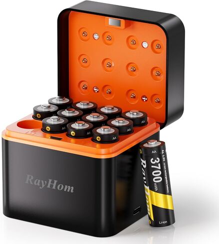 4 Pack 3700mWh AA Lithium Rechargeable Batteries for Blink Outdoor Camera | High Capacity, 1.5V Constant Output, 1600+ Cycles in Saudi Arabia