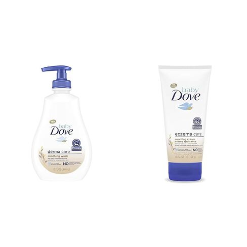 Baby Dove Derma Care Soothing Wash 13 oz and Soothing Cream 5.1 oz Eczema Care Set for Sensitive Skin in Kuwait