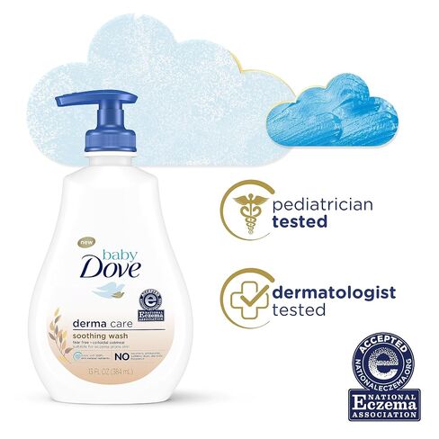 Baby Dove Derma Care Soothing Wash 13 oz and Soothing Cream 5.1 oz Eczema Care Set for Sensitive Skin in Kuwait