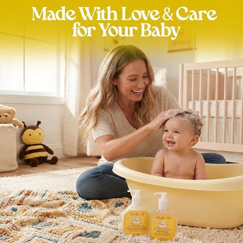 BELLA B Bundle Bee Gone Cradle Cap Shampoo & Healthy Hair Scalp Cradle Cap Treatment & Conditioner 8oz, Baby Cradle Cap Kit Enriched with Aloe Vera & Organic Extracts Oil | Paraben & Sulfate Free in Kuwait
