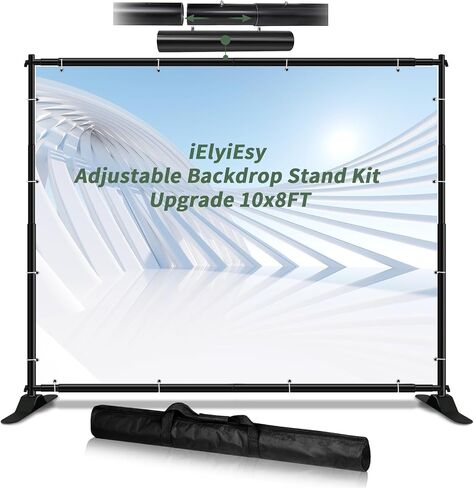 Backdrop Banner Stand, 8x8FT Heavy Duty Adjustable Step and Repeat Stand in Kuwait