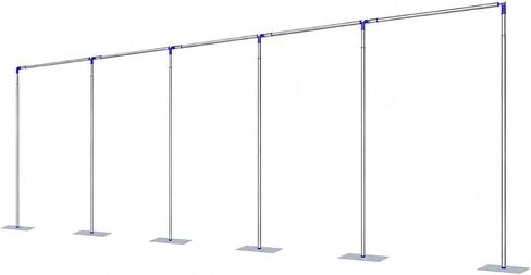 Professional Backdrop Stand 10x50ft Heavy Duty Adjustable Pipe and Drape Backdrop Support System Freestanding Wedding Backdrop Frame for Photography Events Stage Party Decoration in Kuwait