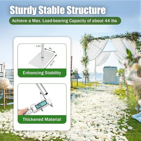 Professional Backdrop Stand 10x50ft Heavy Duty Adjustable Pipe and Drape Backdrop Support System Freestanding Wedding Backdrop Frame for Photography Events Stage Party Decoration in Kuwait