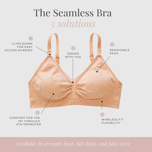 Motherhood Maternity Women's Wireless Clip Down Seamless Nursing Bra for Breastfeeding in Kuwait