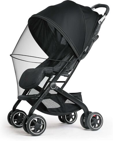 2-in-1 Baby Mosquito Net with Sunshade for Stroller, Universal Stroller Sun Shade & Mosquito Net with 2-Way Zipper, Breathable & Foldable Baby Bug Net for Infant Carriages, Prams in Kuwait