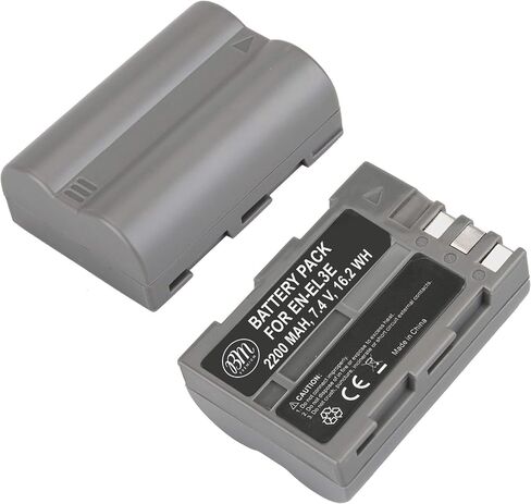 Big Mike's BM Premium EN-EL3e Battery Replacement for Nikon D50, D70, D70s, D80, D90, D100, D200, D300, D300S, D700, MH-18, MH-18a, MH-19, MB-D200, MB-D10 Cameras in Kuwait