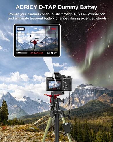 D-TAP Dummy Battery for Sony NP-FZ100, Fully Decoded Camera Power Adapter Compatible with Sony A7 V/A7 IV/ A7S III/ A7R V/ FX3/ FX30/ A6700/ ZV-E1 for Video Recording, Filmmaking & Livestream in Kuwait