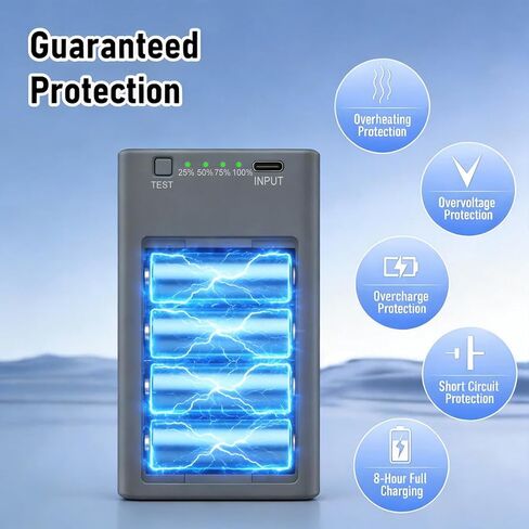 7000mAh Rechargeable Battery Compatible with Steahlt Cam Trail Camera Flashback, Deceptor MAX, Fusion MAX and Connect MAX - Power Indicator Light & Type-C Fast Charging (1-Pack) in Saudi Arabia