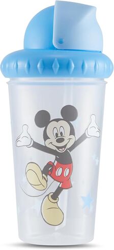 Disney Toddler Sippy Cups for Boys and Girls | 10 Ounce Sippy Cup Pack of Two with Straw and Lid | Durable Leak Proof Travel Water Bottle for Toddlers in Kuwait