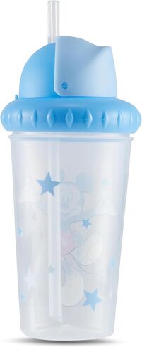 Disney Toddler Sippy Cups for Boys and Girls | 10 Ounce Sippy Cup Pack of Two with Straw and Lid | Durable Leak Proof Travel Water Bottle for Toddlers in Kuwait