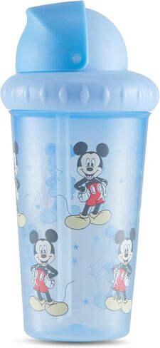 Disney Toddler Sippy Cups for Boys and Girls | 10 Ounce Sippy Cup Pack of Two with Straw and Lid | Durable Leak Proof Travel Water Bottle for Toddlers in Kuwait