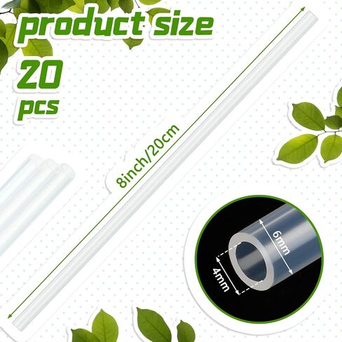 Eaasty 20 Pcs Honey Bear Sippy Cup Replacement Straws 8 Inch Long Silicone Reusable Clear Flexible Plastic Straws for Therapy Bottles Daily Drinking Supplies in Kuwait