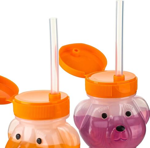 Eaasty 20 Pcs Honey Bear Sippy Cup Replacement Straws 8 Inch Long Silicone Reusable Clear Flexible Plastic Straws for Therapy Bottles Daily Drinking Supplies in Kuwait