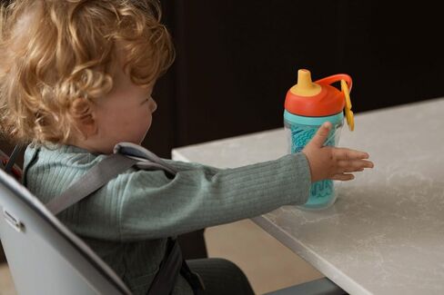 Nuby Active Sipper Insulated Toddler Cup with No-Spill Vari-Flo Valve - (2 Pack) 9 oz - Easy Grip Design with Carabiner Clip - 18+ Months - Boy in Kuwait