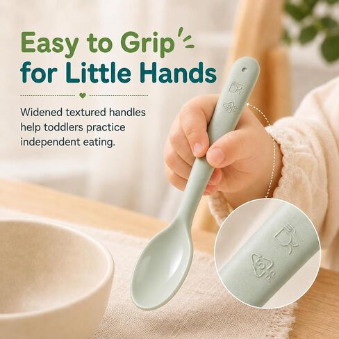 Kids Utensils Set, 18-Piece Plastic Forks, Spoons and Knives | BPA-free PP Toddler Silverware, 6 Place Settings, Smooth Edges, Easy-grip Handles, Reusable for School Lunches and Daycare in Kuwait