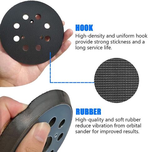 5 inch 8 Hole Hook and Loop Replacement Sander Pad for DeWalt DW420, DW421, Dw423, DW426, D26451, D26453 Orbital Sander in Kuwait