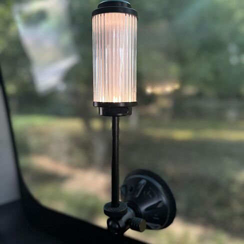 TOPINCN Camping Flashlight Holder, Portable Camp Lamp Stand with Suction Cup, 360 Degree Adjustable Metal Outdoor Light Bracket for Outdoor Activities Camping Vlogging Fishing in Kuwait