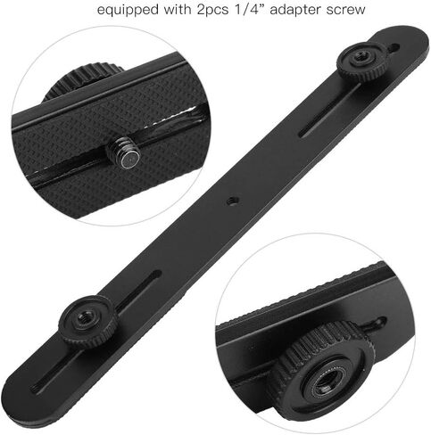 Dual Flash Bracket, Camera Flash Bracket Straight Mount with 2 Screws Tripod Light Stand for SLR Cameras in Kuwait