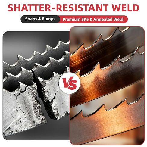 62 Inch Band Saw Blades 1/4 in x 6 TPI, SK5 Steel, for 9 in Band Saws, 1 Pk | Hardened Teeth, Smooth Curved & Straight Cuts, Woodworking Replacement Blade Fits Ryobi Grizzly Craftsman & Powertec in Kuwait