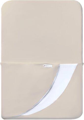 Wrap Sheet – Anti-Rollover Safe Sleep Blanket for Newborns – Fits Bedside Sleepers, Pack & Plays, Mini Cribs – Newborn Sleep Essential (Tan, Pack and Play or Mini Crib) in Kuwait