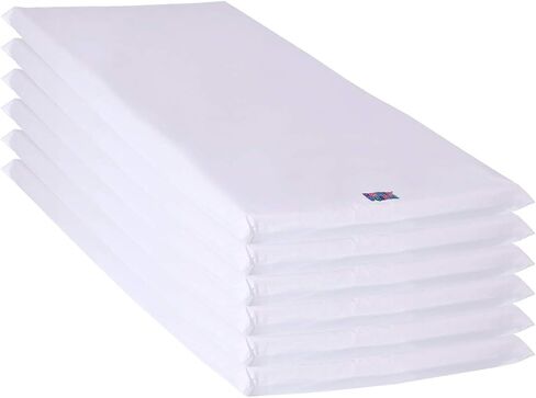 Rollee Pollee Preschool Nap Mats for Daycare or Classroom, Standard Size 24 x 48 x 2 Inches, White, 6-Pack in Kuwait