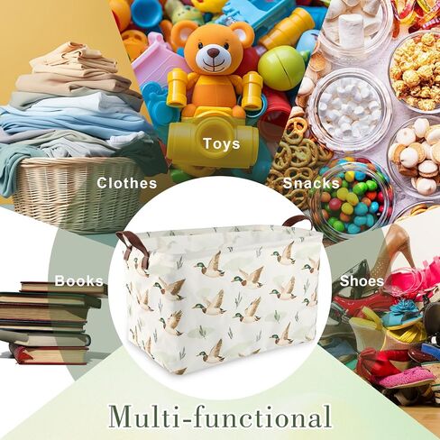 Mallard Duck Storage Basket - Mallard Duck Room Decor, Cute Waterproof Laundry Basket Storage Bin Collapsible Nursery Hamper Toy Box Decorative Hunting Decor for Bathroom Nursery Room Bedroom in Kuwait