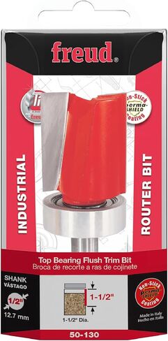 Freud 50-130: 1-1/2" (Dia.) Top Bearing Flush Trim Bit with 1/2" Shank in Kuwait