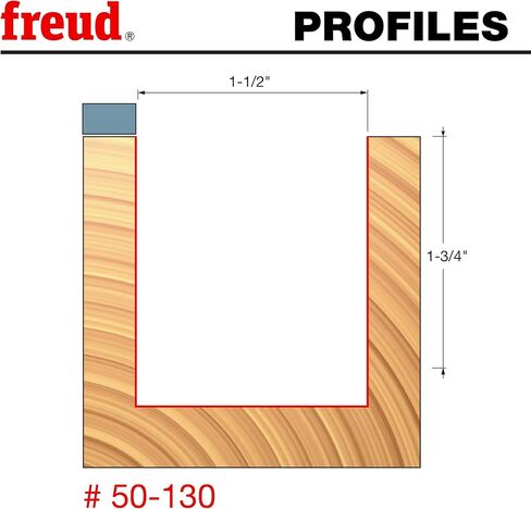 Freud 50-130: 1-1/2" (Dia.) Top Bearing Flush Trim Bit with 1/2" Shank in Kuwait