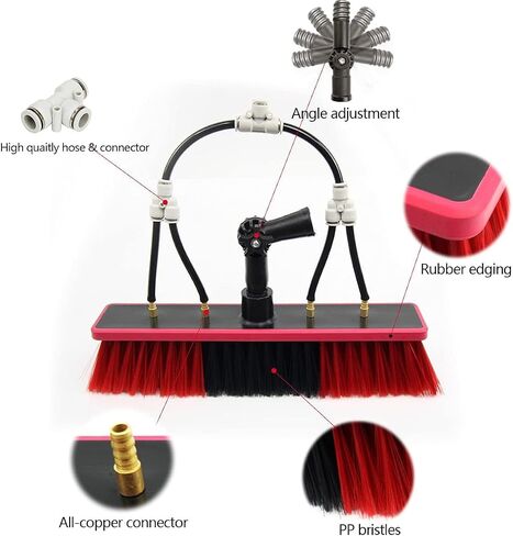 Window Cleaning Brush Pole for Photovoltaic and Solar Panels, Glass Washing Tool with Adjustable Length(5.4m) in Kuwait