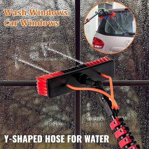 Window Cleaning Brush Pole for Photovoltaic and Solar Panels, Glass Washing Tool with Adjustable Length(5.4m) in Kuwait