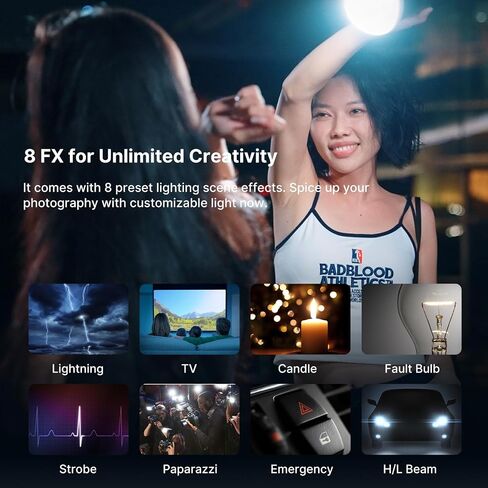 Ulanzi L023 40W Pro LED Video Light w Built-in 3400mAh Battery & PD Fast Charging, Portable Overlock 50W Cob Light, Handheld Bicolor 2500K-6000K Continuous Output Lighting with 8 Scenes for Video in Kuwait